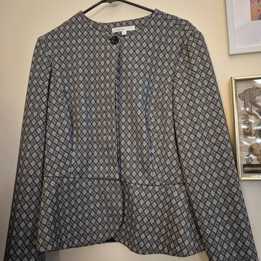 Cleo Monochrome Patterned Blazer